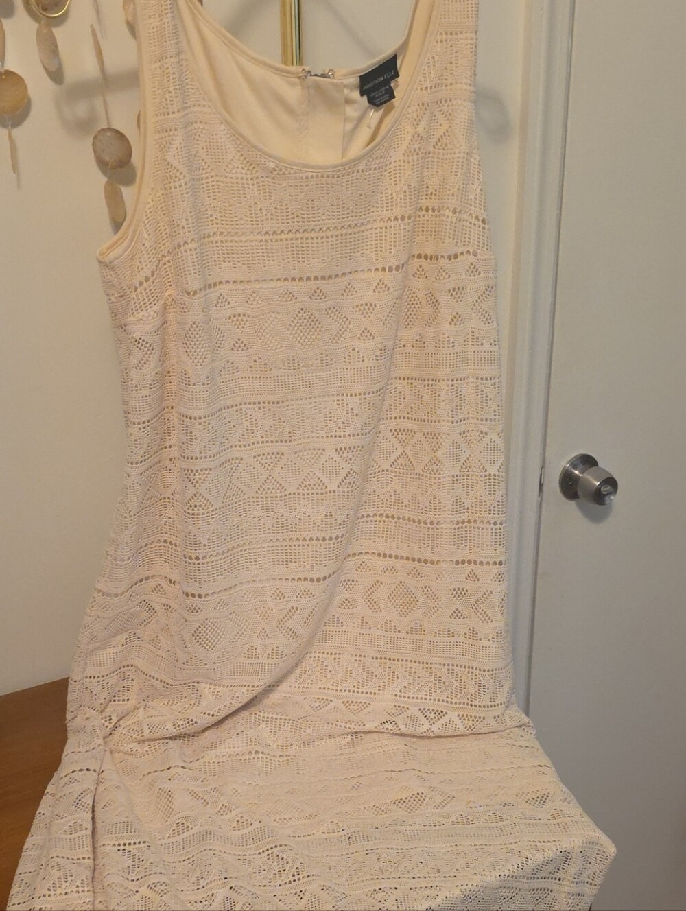 Addition Elle Crochet Lace Maxi Dress - Cream
